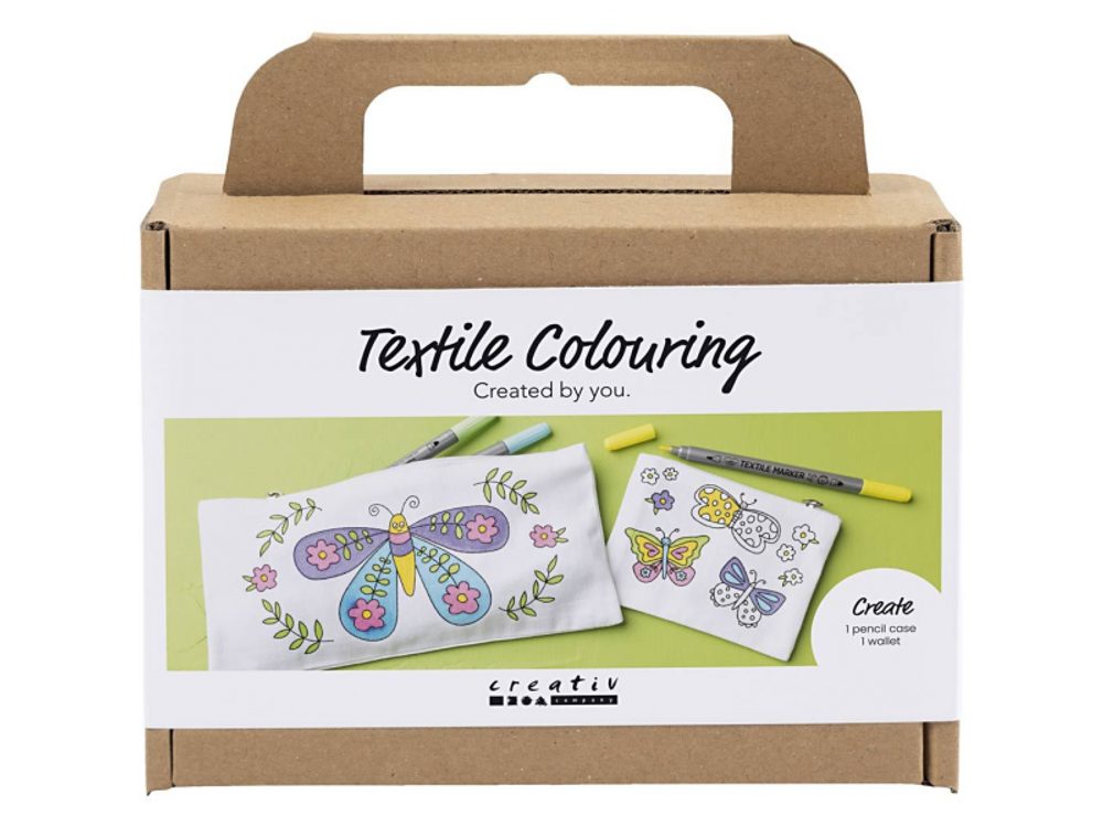 Creativ Company Kreativní sada Mini Craft Kit Textile Colouring Butterflies
