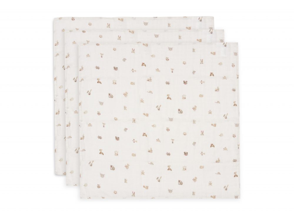 Jollein Pleny 3 ks 70x70 cm Animal Friends