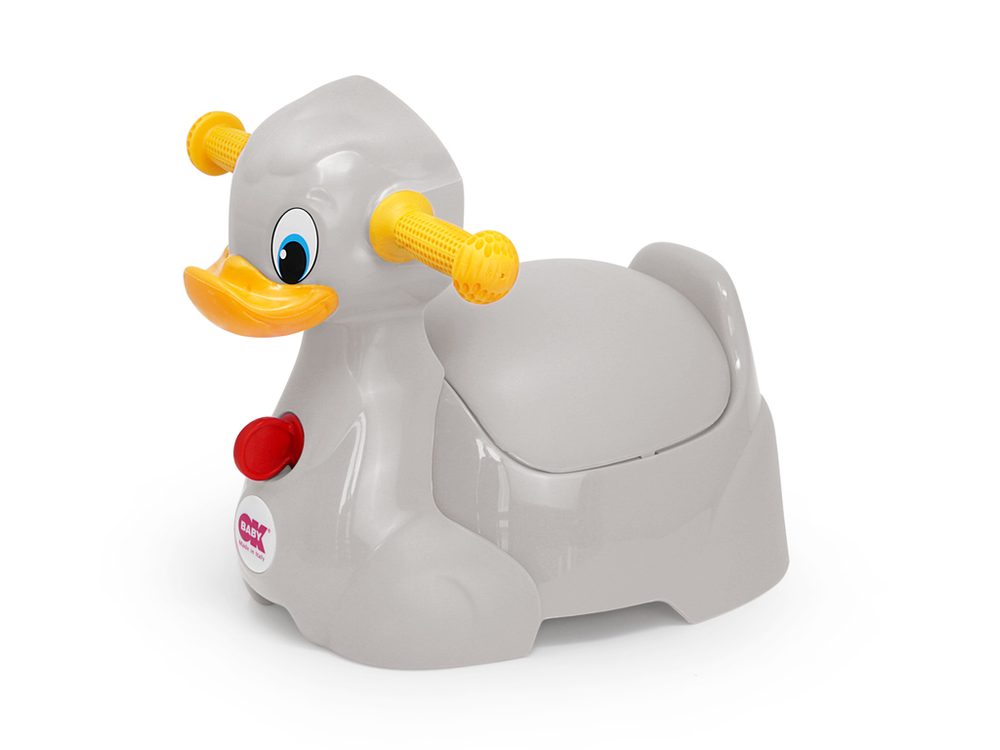 OK BABY Nočník Quack pink - OK BABY Nočník Quack grey