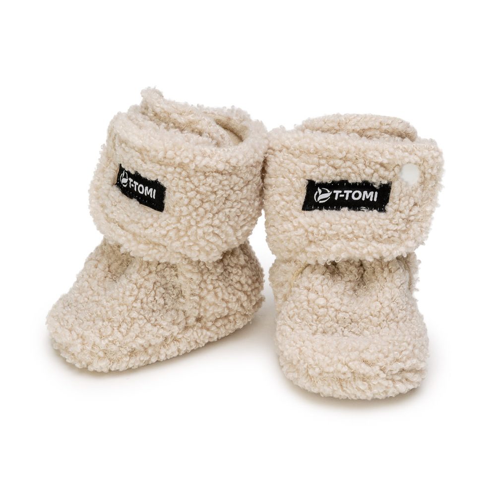T-TOMI Capáčky TEDDY Cream (3-6 měsíců) WARM