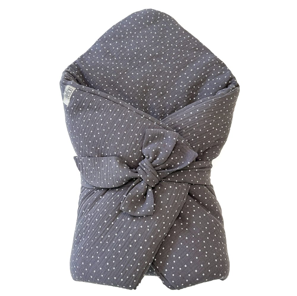 Pinkie zavinovačka Bellou Grey Dots BIO bavlna