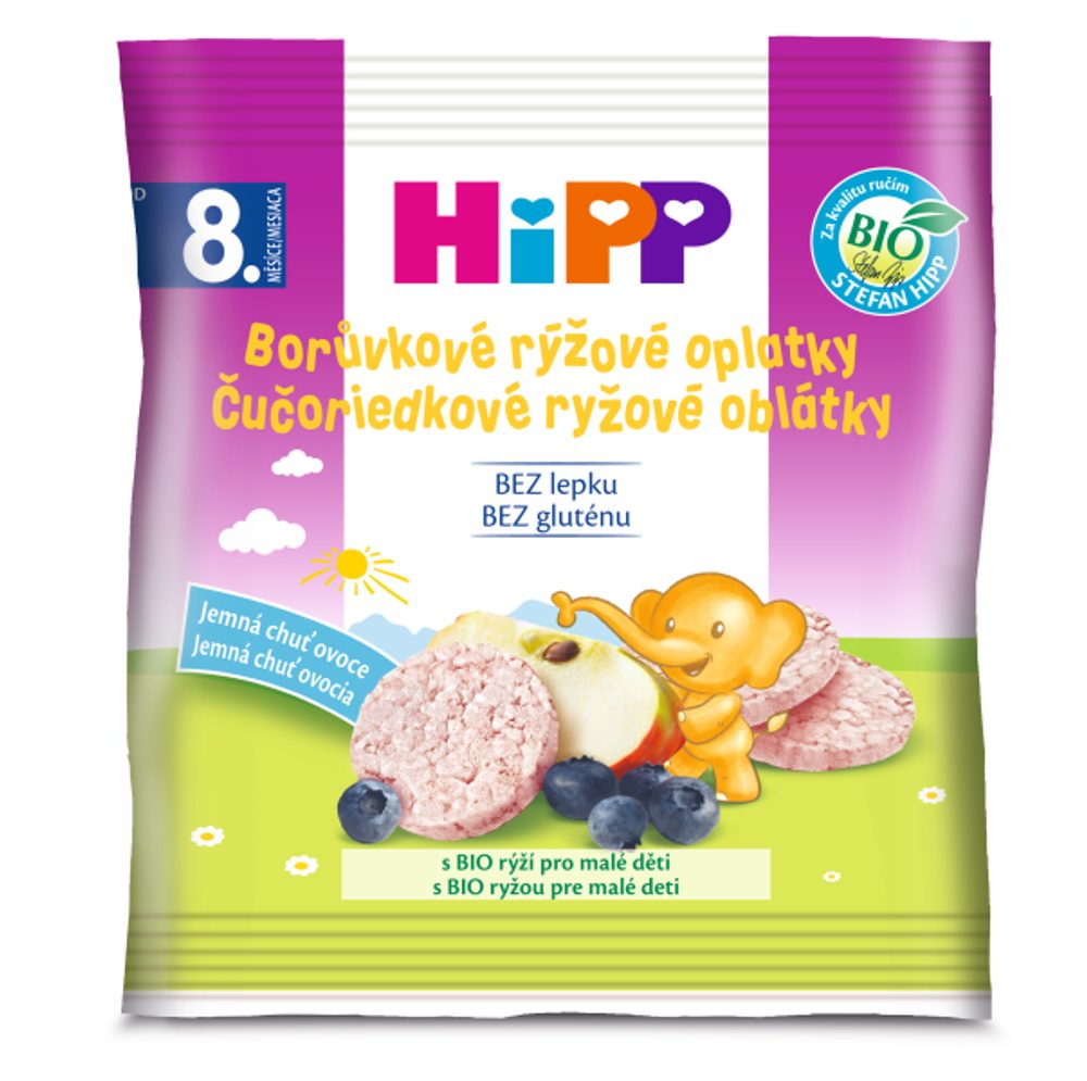 HiPP BIO Borůvkové rýžové oplatky