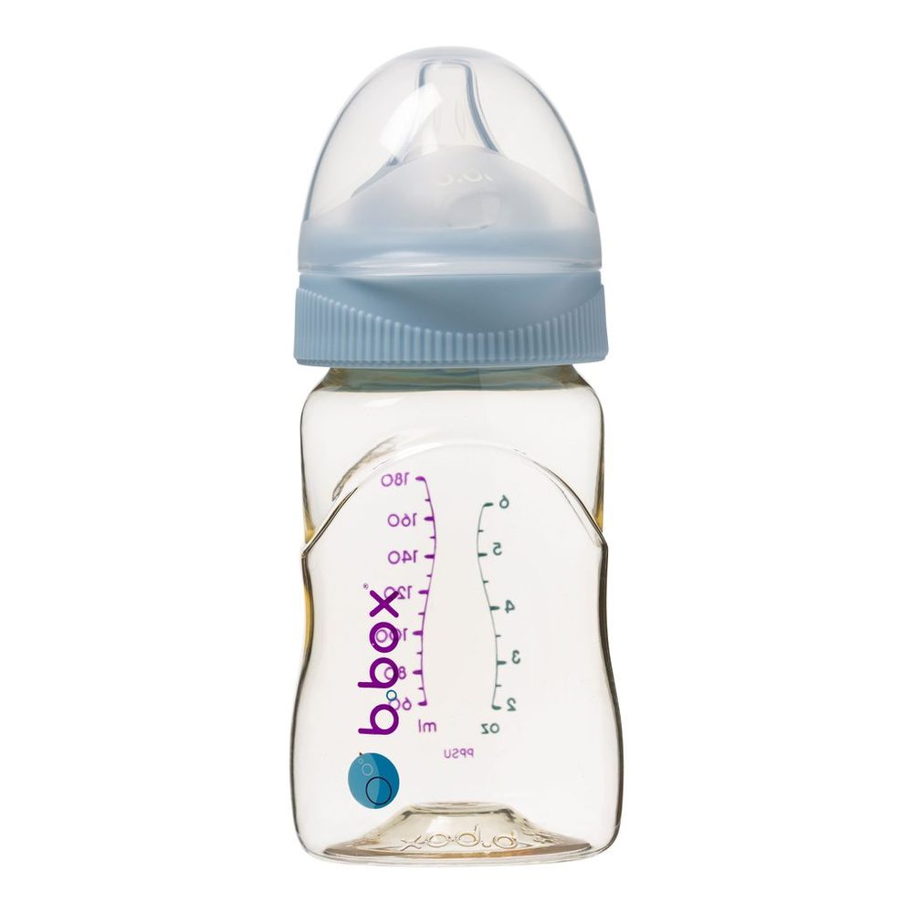 b.box Antikoliková kojenecká láhev 180ml - modrá