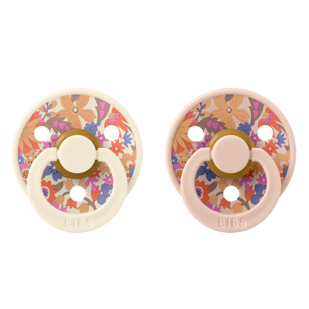 BIBS x LIBERTY Colour dudlíky z přírodního kaučuku 2ks vel. 2 - June Blossom Blush Mix