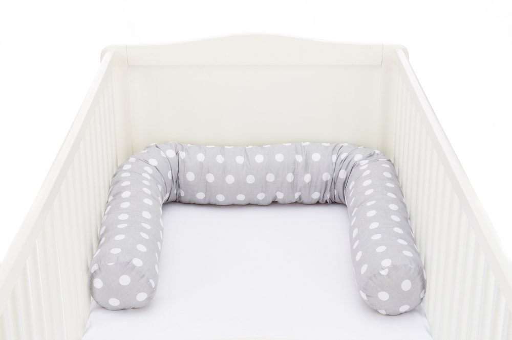 Fillikid Mantinel válec do postýlky Jersey dots grey 190 cm