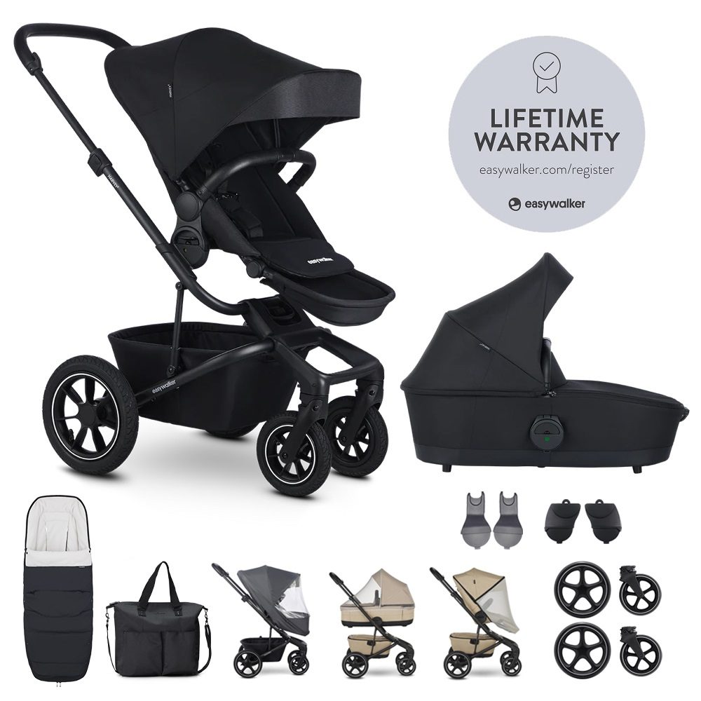 Easywalker Set XXL Harvey⁵ Air s příslušenstvím - Midnight Black