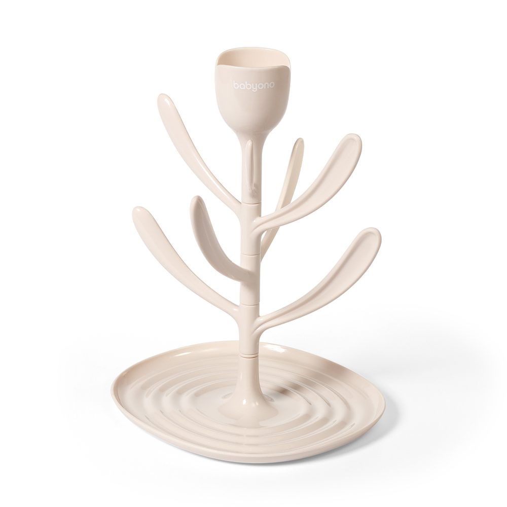 BABYONO Odkapávač univerzální na láhve a příslušenství Tulip - Beige
