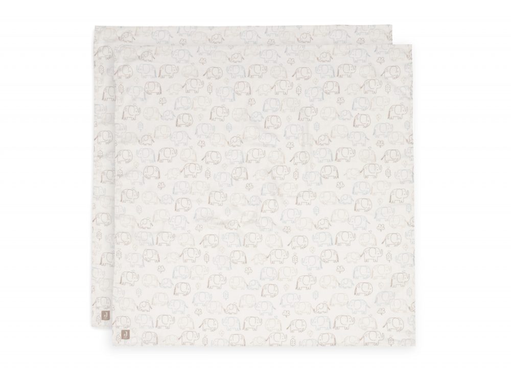 Jollein Pleny zavinovací 2ks 115x115 cm Elephant Tales