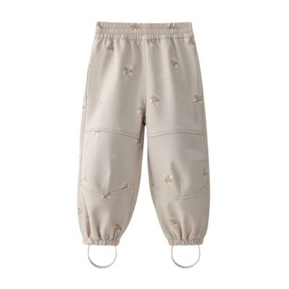 Leokid softshellové kalhoty Vic Silver cloud flower, velikost 110