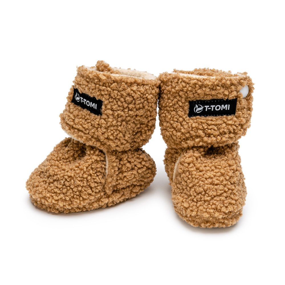 Levně T-Tomi Capáčky TEDDY - Brown (6-9m)