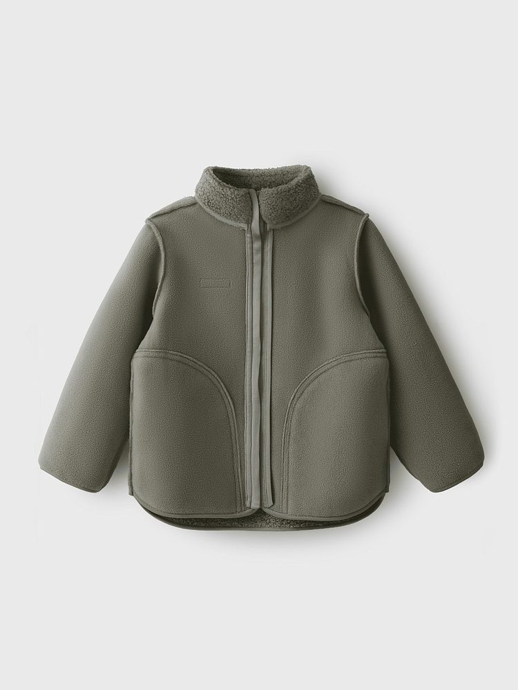 LEOKID Fleecová bunda Theo Vetiver Green vel. 104 (obrázek 5)