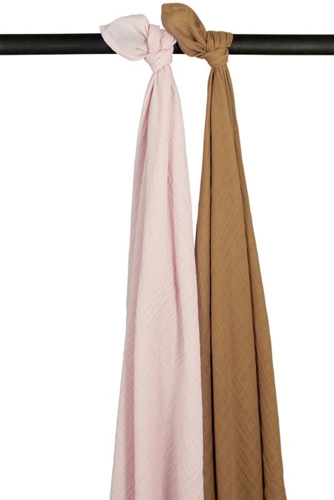 Meyco Mušelínové pleny 2-balení Soft pink/toffee