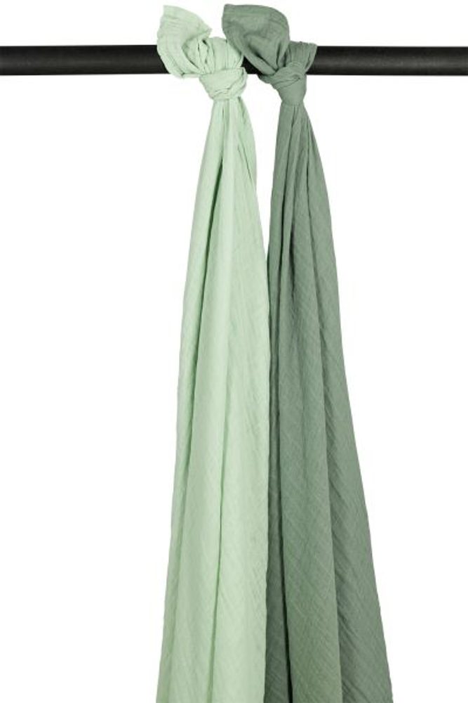 Meyco Mušelínové pleny 2-balení Soft green/forest green