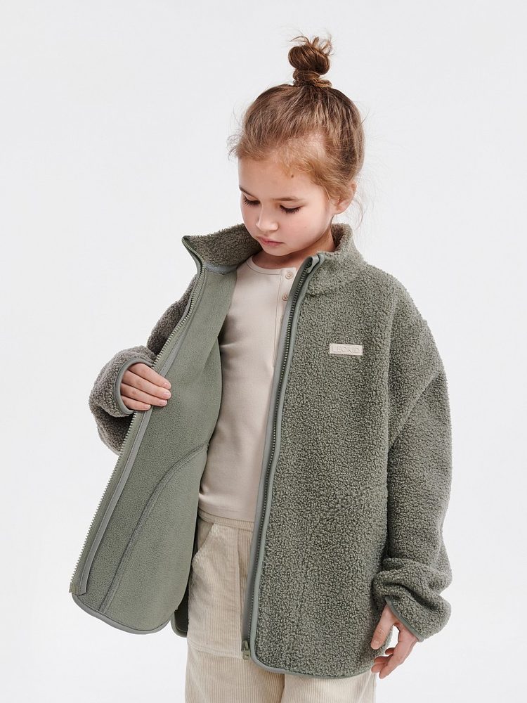 LEOKID Fleecová bunda Theo Vetiver Green vel. 104 (obrázek 13)