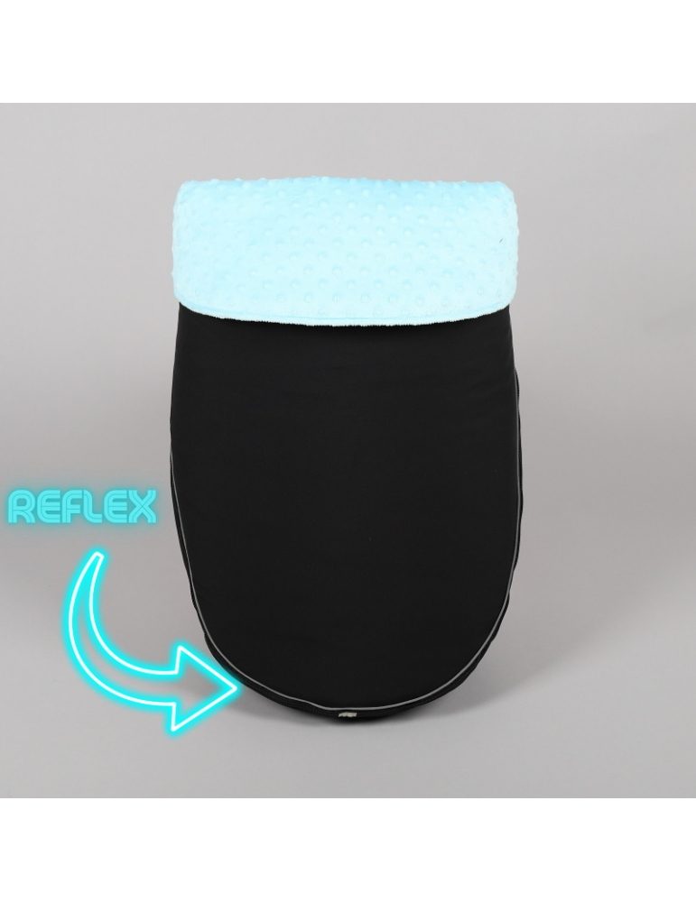 Nánožník černý + světlá modrá REFLEX