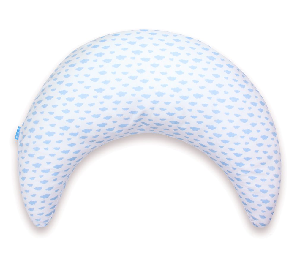 Scamp Kojící polštář ve tvaru půlměsíce (BlueWhiteClouds)