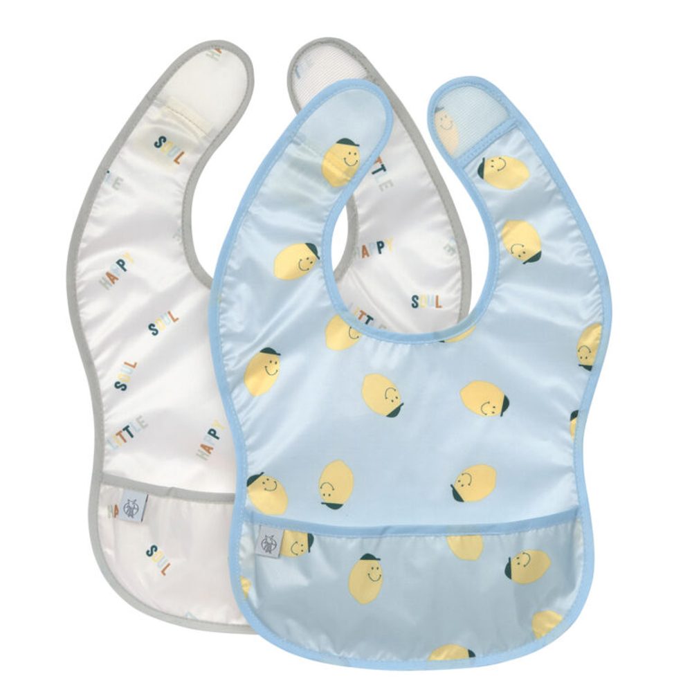 Lässig BABIES Lightweight Bib Happy Fruits lemon
