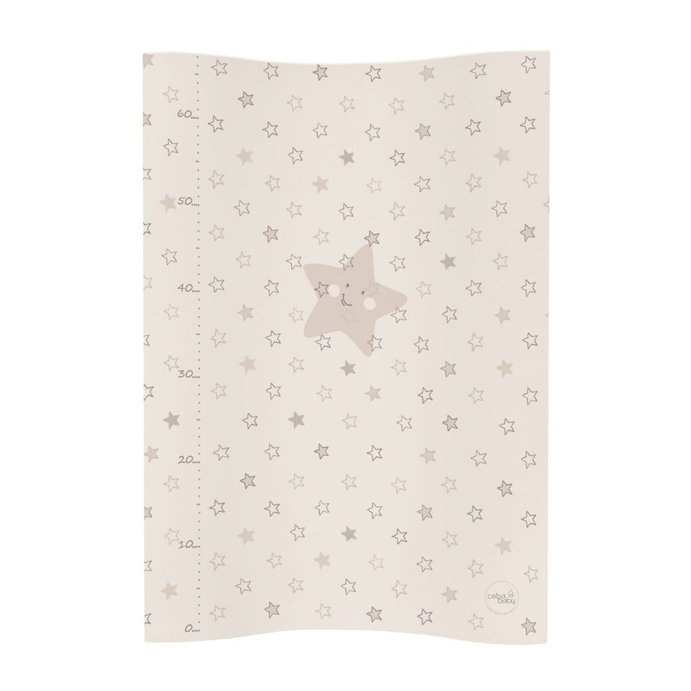 CEBA Podložka přebalovací 2-hranná měkká COSY (50x70) Dream puntíky bílá - CEBA Podložka přebalovací 2-hranná měkká COSY (50x70) Hvězdy béžová