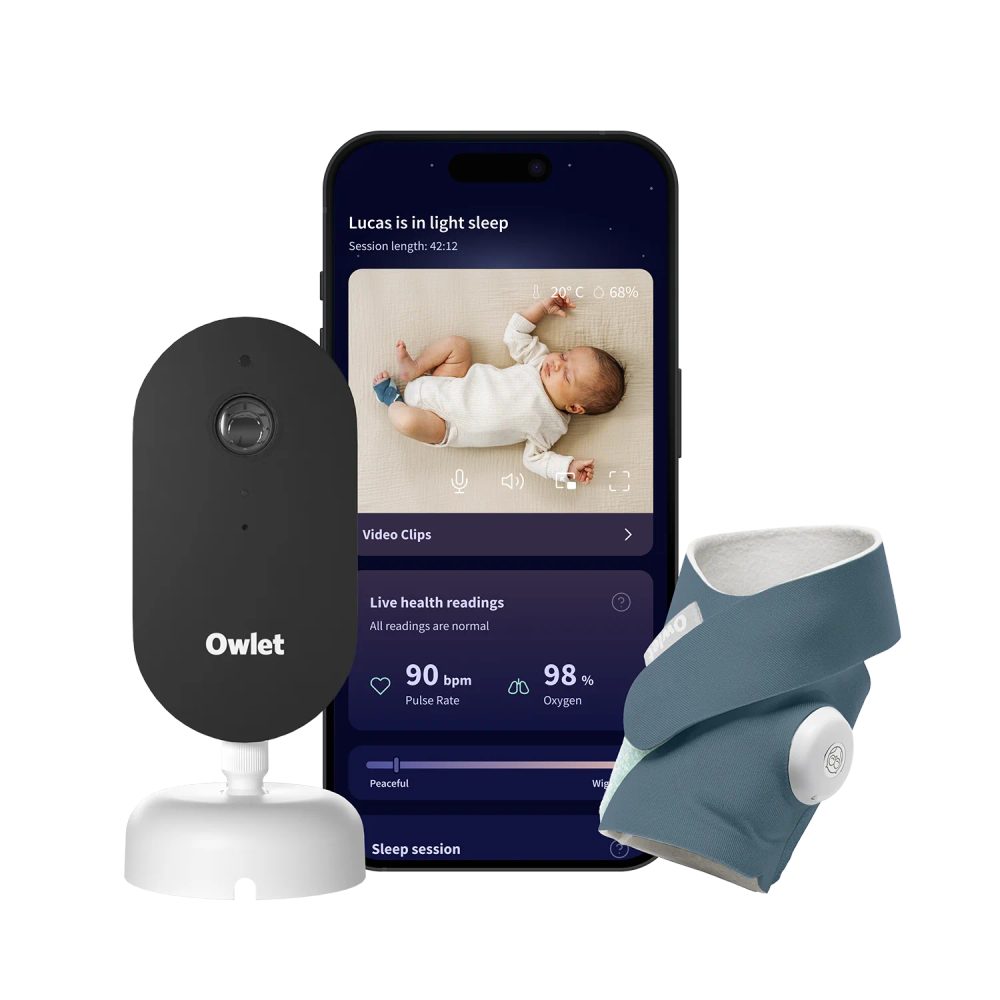 Levně Owlet Dream Duo™ (3. generace) – Chytrá ponožka se zdravotnickou certifikací Owlet Dream Sock™ & kamera Owlet Dream Sight™ - Modrá