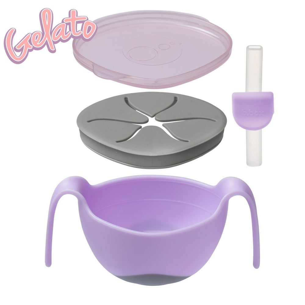 b.box Miska s brčkem - GELATO ostružinová