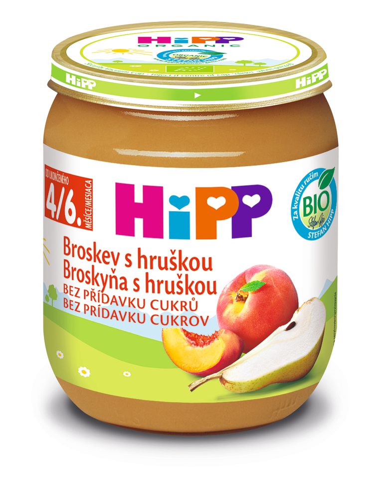 HiPP BIO Broskev s hruškou 125 g
