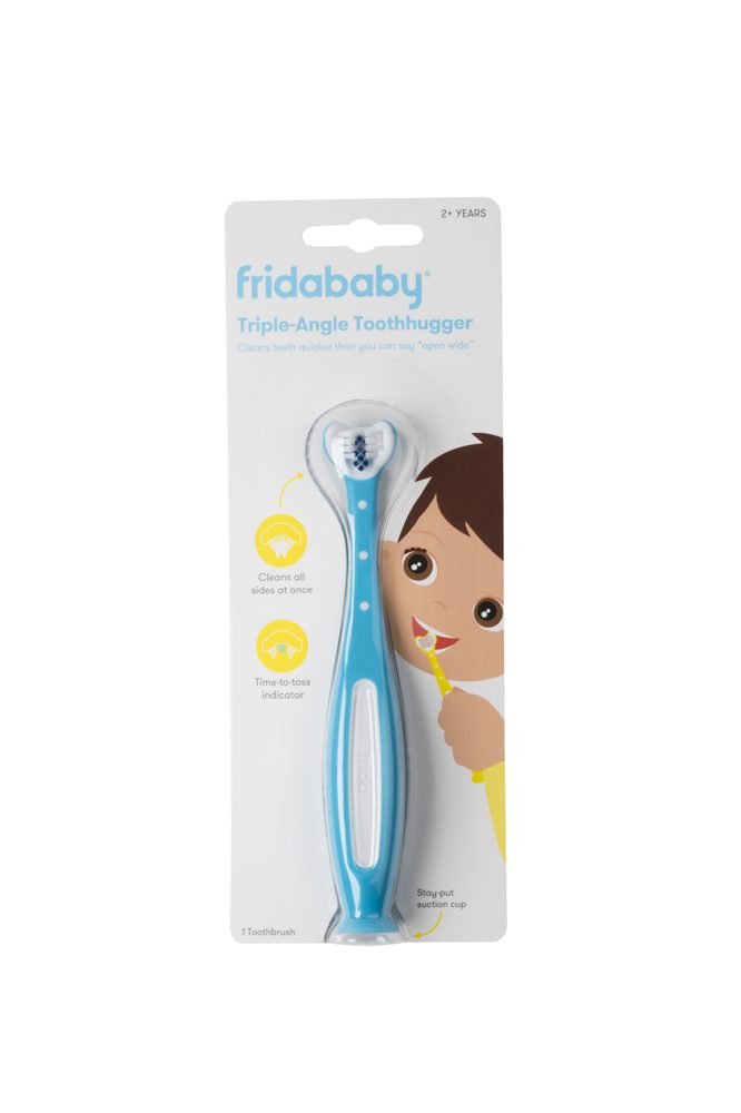 Fridababy Tooth Hugger 3D zubní kartáček modrý
