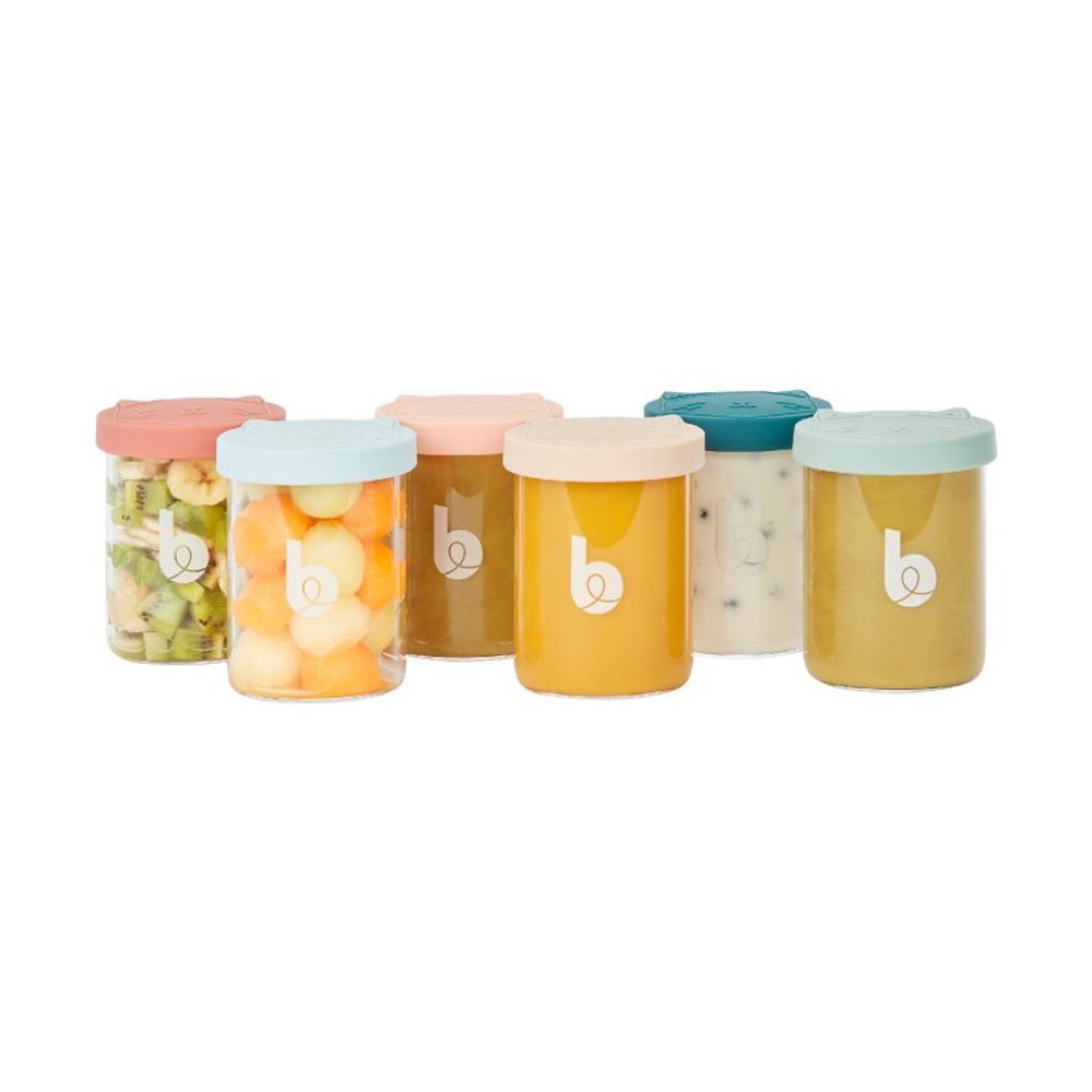 Babymoov ISY Bowls miska s víčkem Glass 6x250 ml