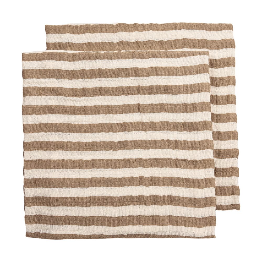 Meyco Mušelínové pleny Fat Stripe 120x120 cm 2-balení - Taupe