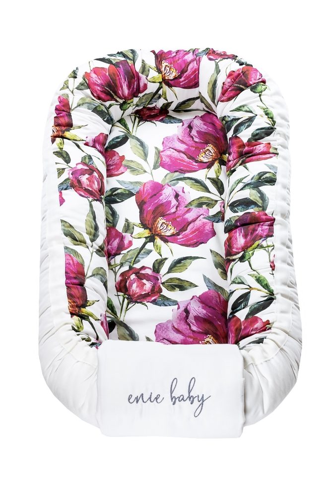 enie baby Hnízdečko do postýlky SATINE flowers