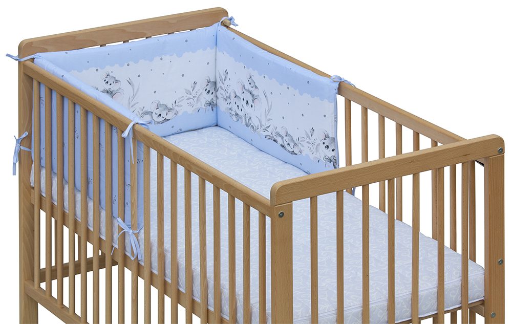 Scarlett Mantinel do postýlky 4dílný Koala modrá 180x30cm