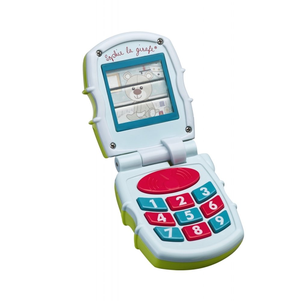 Vulli Hrající telefon žirafa Sophie - modrá/modrá