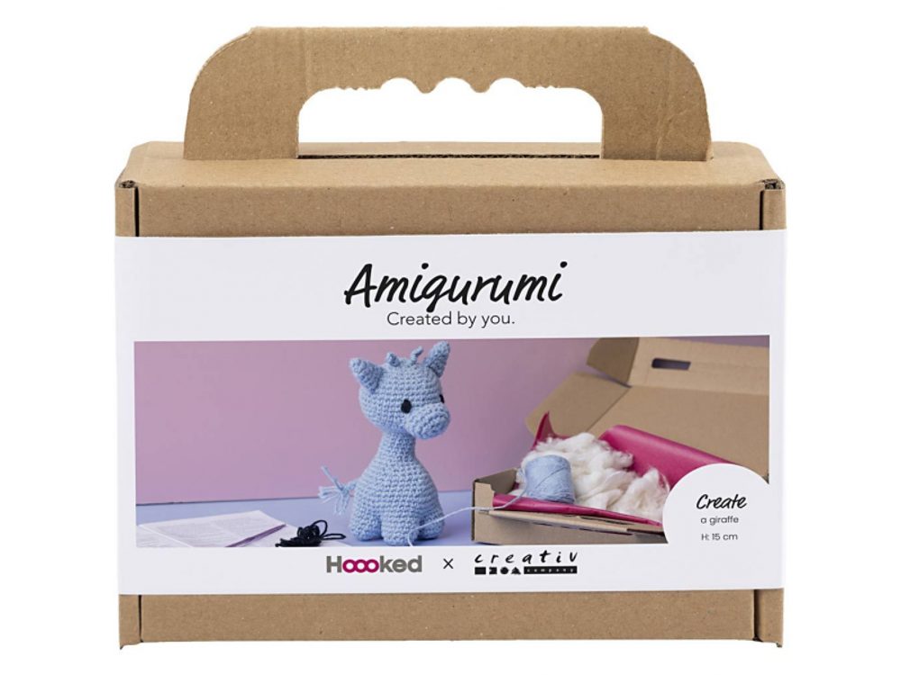 Creative Amigurumi sada háčkování - ŽIRAFA modrá