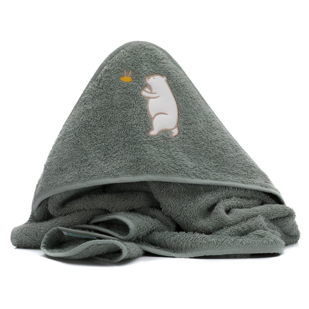 Fillikid Osuška s kapucí bear green 75x75 cm