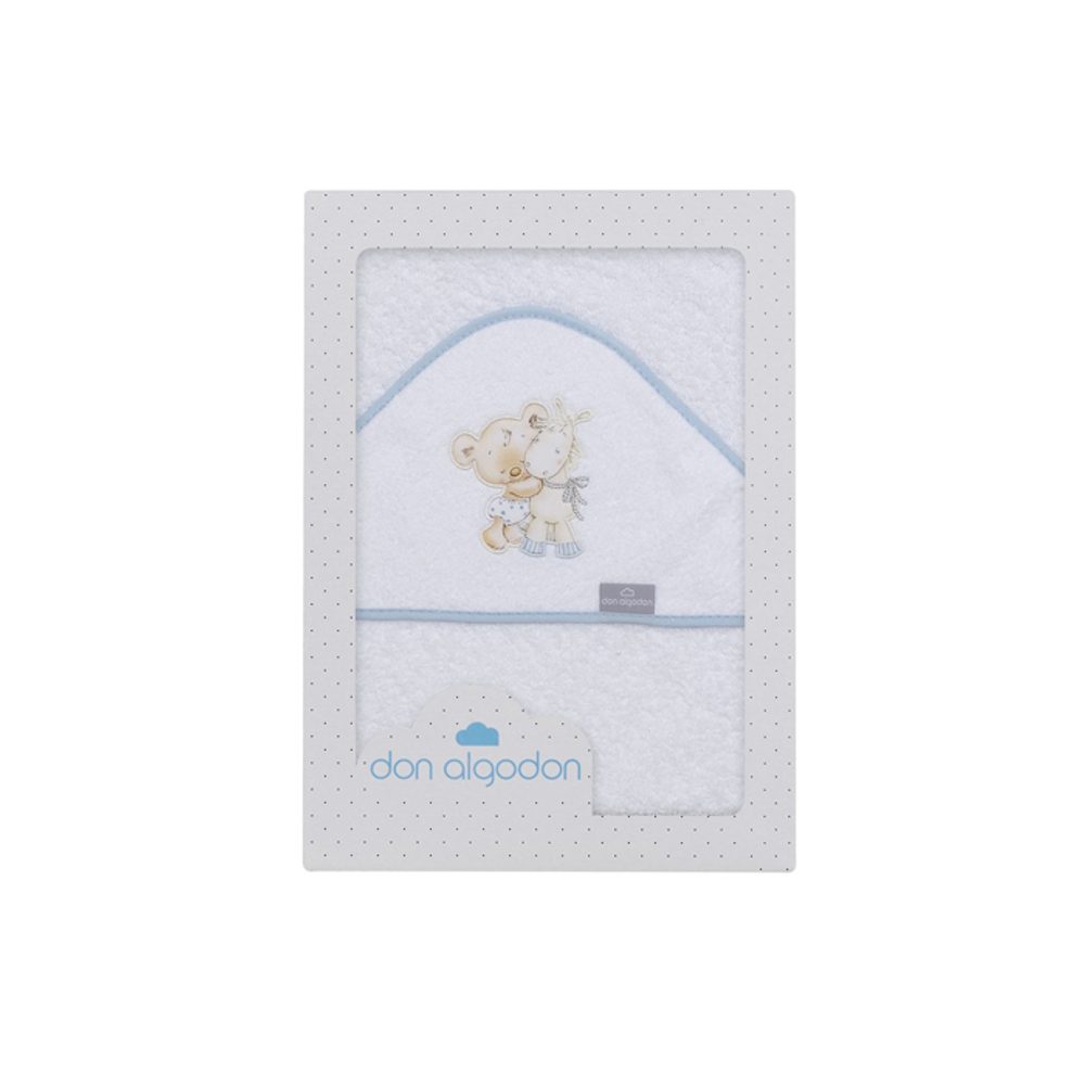 Interbaby Osuška froté MEDVÍDEK MARCO - BÍLO-RŮŽOVÁ