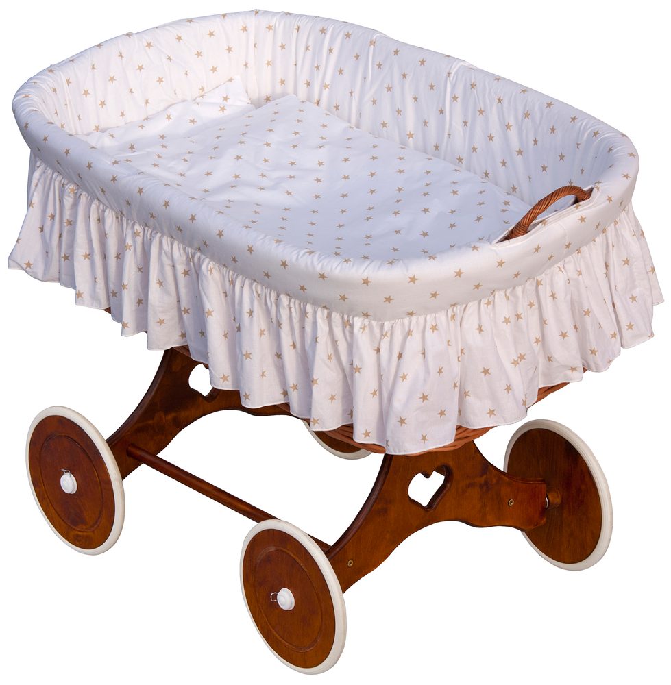 Scarlett Proutěný košík Hvězdička béžová