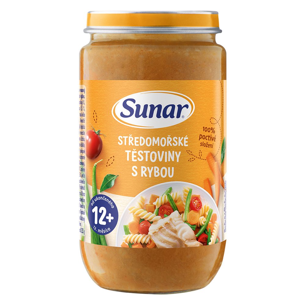 SUNAR Příkrm středomořské těstoviny s rybou 12m+ 235 g