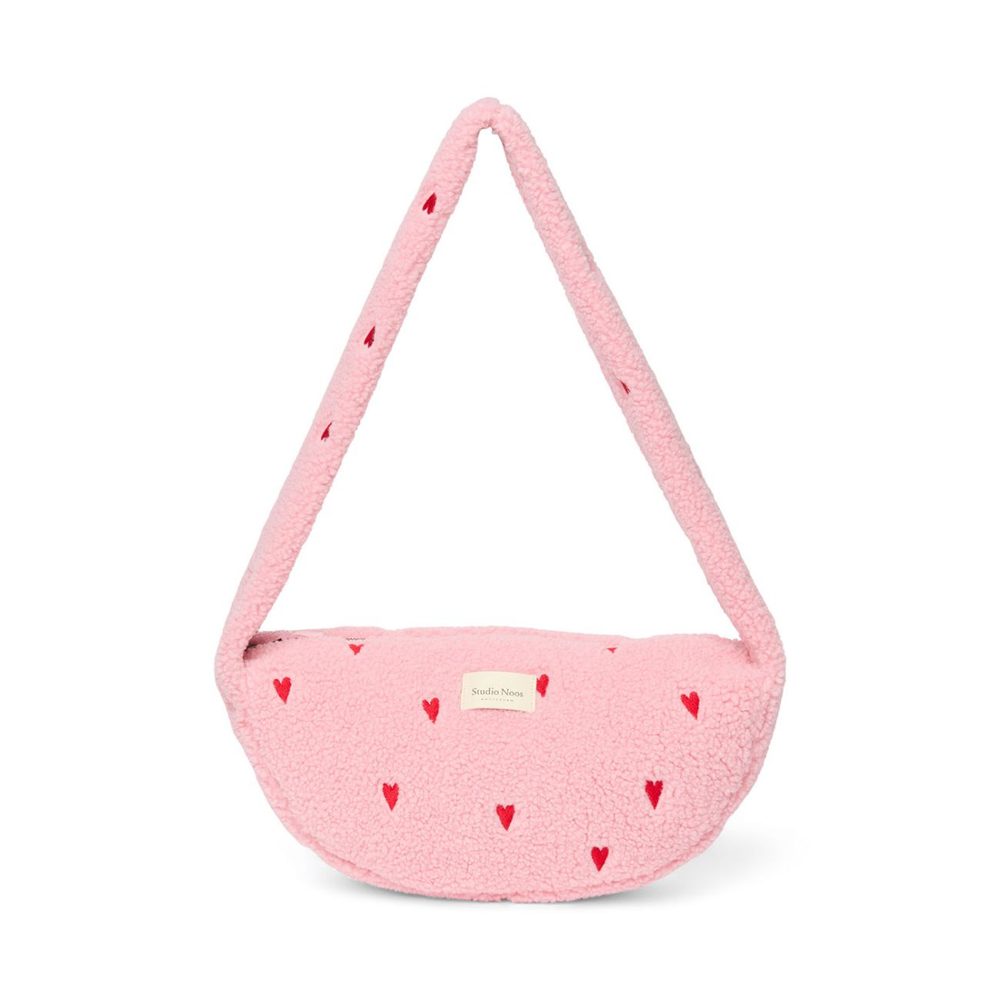 Studio Noos Teddy Mini Cross Body Bag Light Pink Hearts