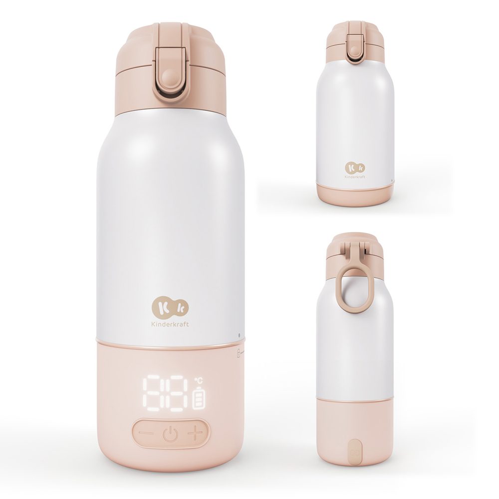 Levně KINDERKRAFT Cestovní ohřívač mléka a termoska 2v1 Gaja - Beige