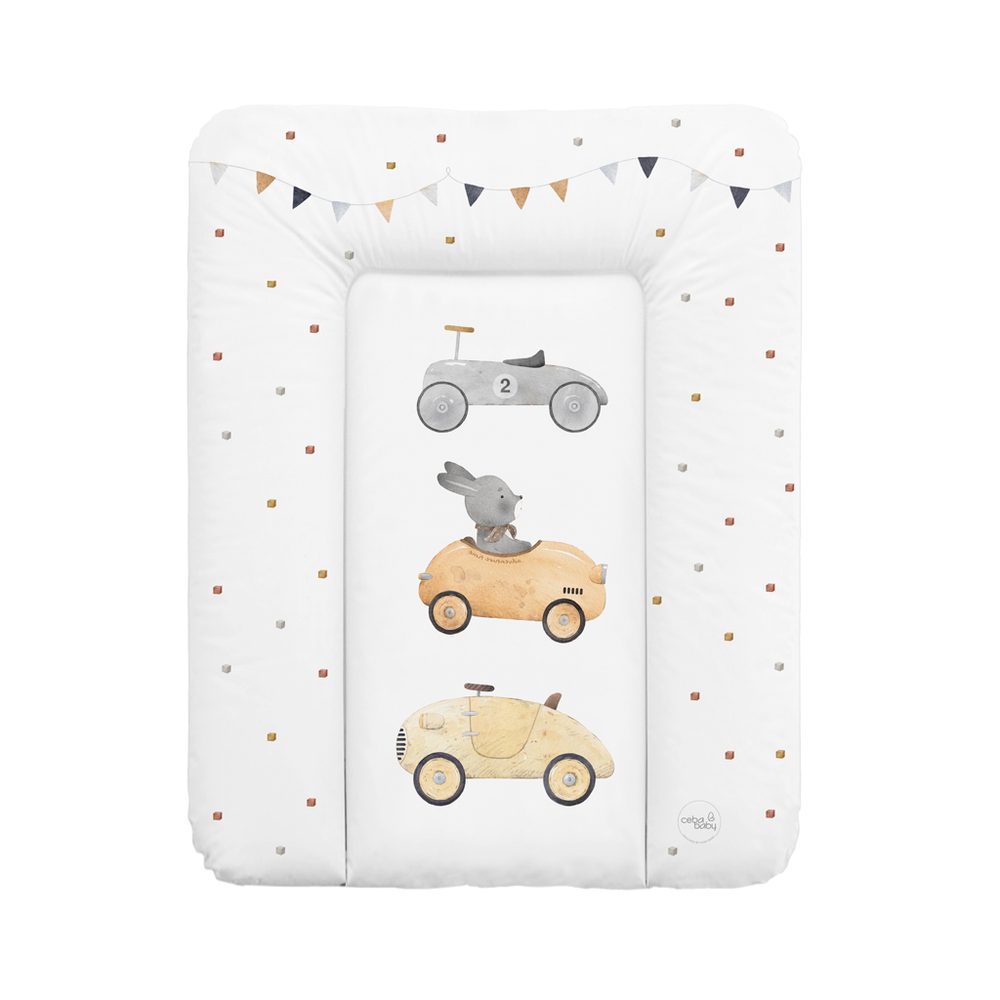 CEBA BABY Podložka přebalovací měkká malá (50x70) Basic - Bunny Driver