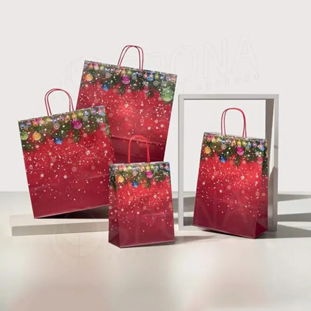Vánoční papírová taška XMAS - střední