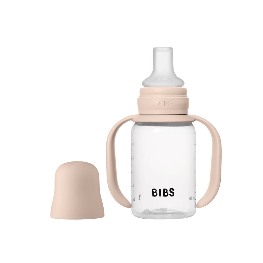 BIBS detská fľaša so silikónovým náustkom 150 ml - Blush