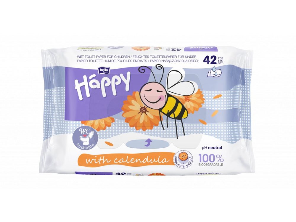 Bella Baby HAPPY Vlhčený toaletní papír s měsíčkem 42ks