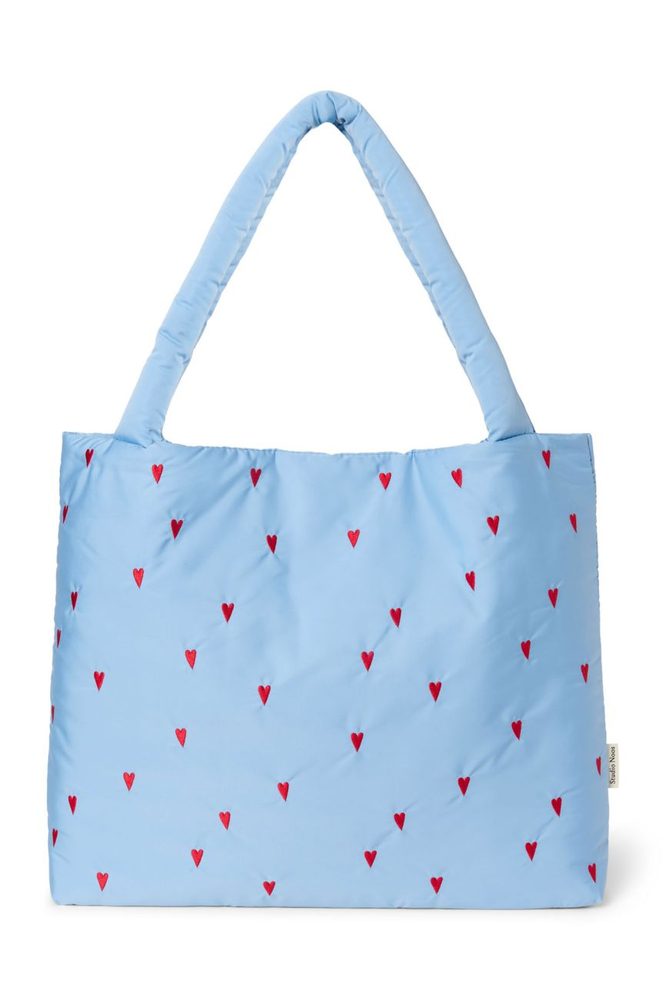 Studio Noos Puffy MOM BAG Light Blue Hearts
