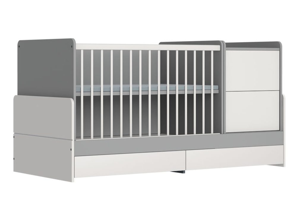 Faktum Alda Silk Grey Kombi postýlka 120x70 cm