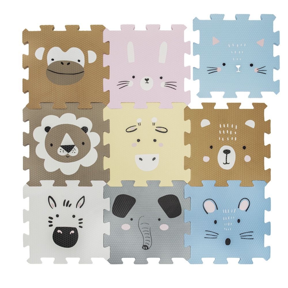 Pěnové puzzle Zopa Animals 30 × 30 cm, sada 9 ks