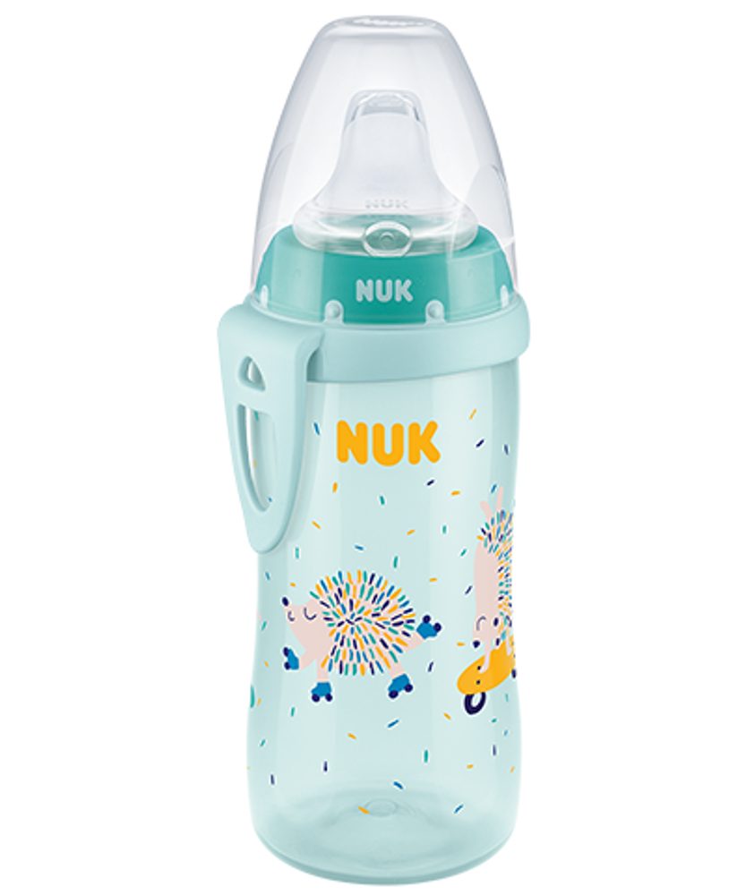 NUK FC Láhev  Active Cup 300ml - tyrkys ježek