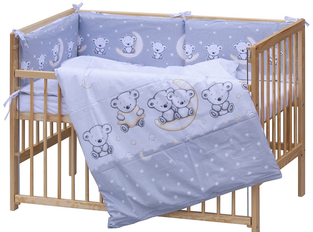 Scarlett Postýlka 120x60cm s kompletní výbavou Toro šedá