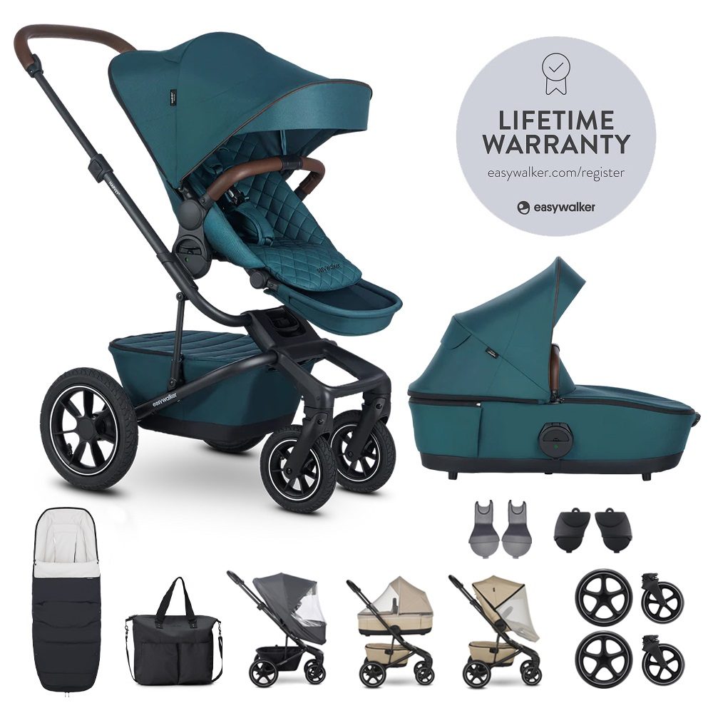 Easywalker Set XXL Harvey⁵ Air Premium s příslušenstvím - Jade Green