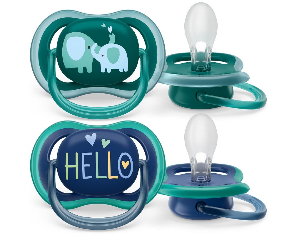 Philips AVENT Šidítko Ultra air 18m+ (slon) 2ks - chlapec