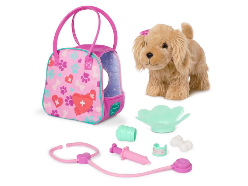 Pucci Pups Kokršpaněl v kabelce s veterinářskou sadou